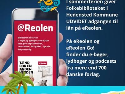 Plakat med eReolen på mobil